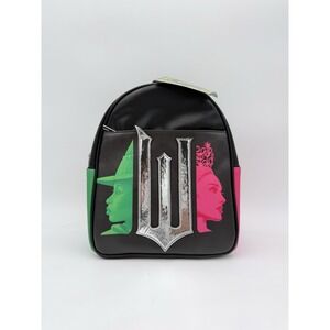 Universal Wicked Glinda Elphaba Mini 11" Backpack Faux Leather With Zipper Charm